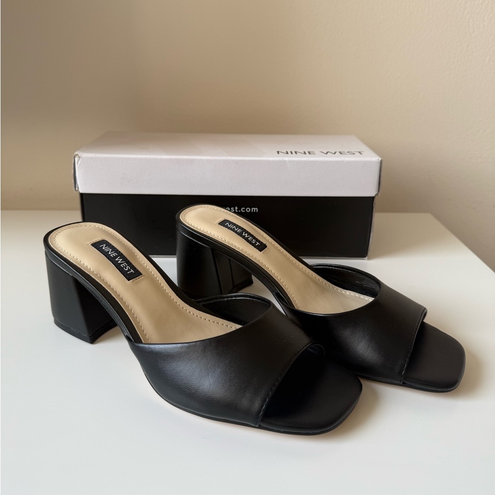 Nine West Gagen Heeled Sandal in Black